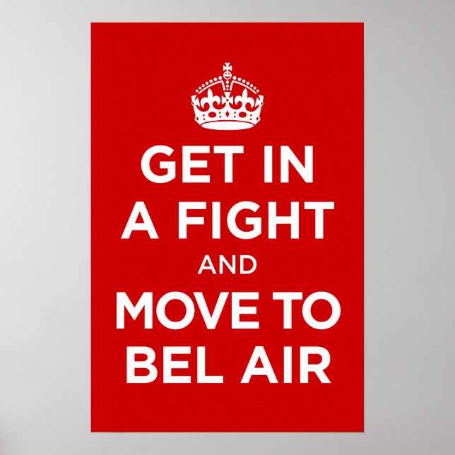 Affiche se battre et aller à bel air (Devant)