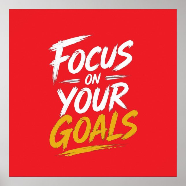 Affiche Se concentrer sur vos objectifs Motivationnel (Devant)