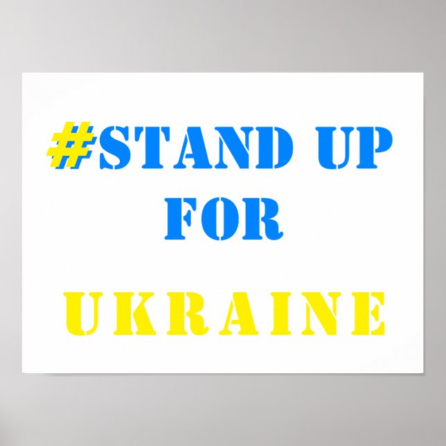 Affiche # Se Débattre Pour L'Ukraine - Liberté - Drapeau U (Devant)