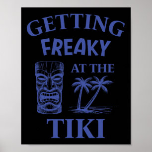 Affiche Se déchaîner au Tiki Luau Vacances Île Drôle