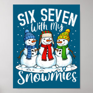 Affiche Se détendre avec mes snowmies Funny Snowman 67 Noë