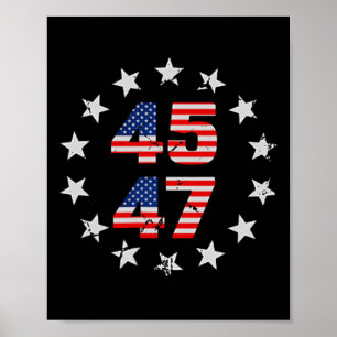 Affiche Se sentir à nouveau génial Trump 2024 Drapeau amér