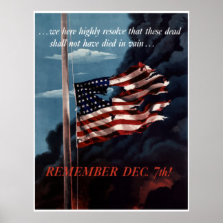 Affiche Se souvenir du 7 décembre — Frontière