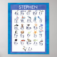 Sea Life Ocean Animaux Alphabet pour enfants