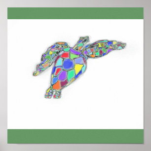 Affiche Sea Turtle on Canvas