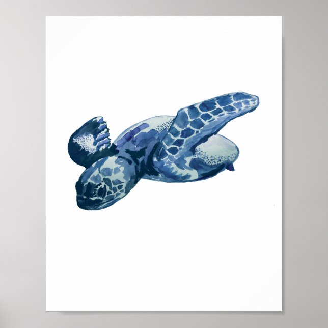 Affiche Sea Turtle Painting Ocean (Devant)
