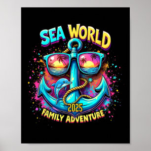 Affiche Sea World 2025 Ocean Explorer Memories Family Vaca