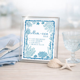 Affiche Sea You Soon Baby Shower Mom-osa Bar