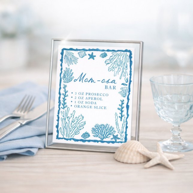 Affiche Sea You Soon Baby Shower Mom-osa Bar (Créateur téléchargé)