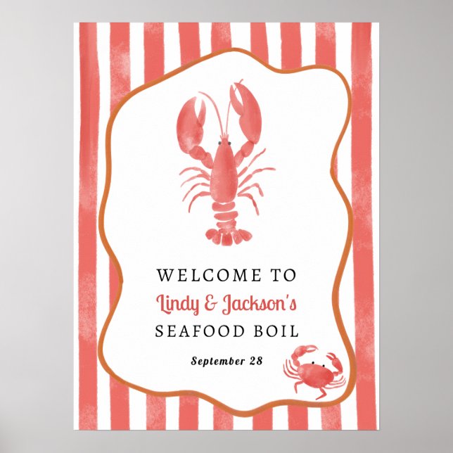 Affiche Seafood Boil Welcome Foam Board (Devant)