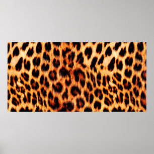 Affiche Seamless leopard texture, leopard fur, african ani