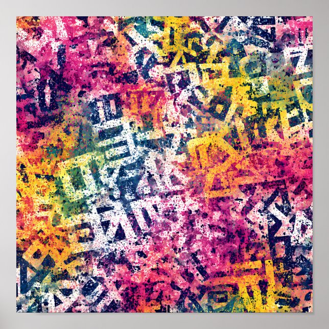 Affiche Seamless Urban Texture: Aerosol Spray Stencil (Devant)