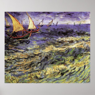 Affiche Seascape at Saintes-Maries by Vincent van Gogh