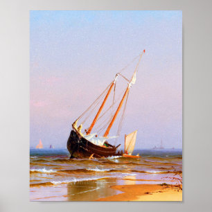 Affiche Seascape, navire échoué par Alfred Thompson Briche