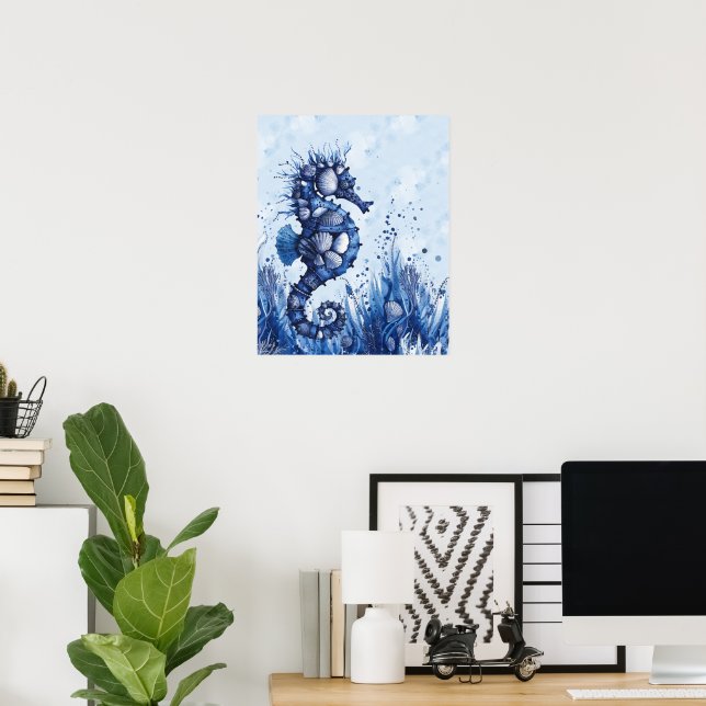 Affiche Seashells Seahorse (Bureau à domicile)