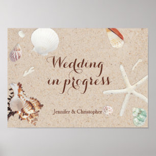 Affiche Seashells & Starfish Beach Mariage en cours