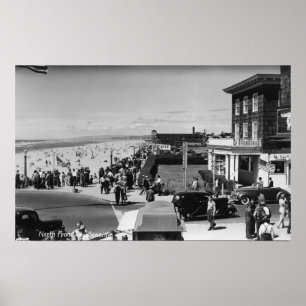 Affiche Seaside, Oregon North Prominade View Photograph
