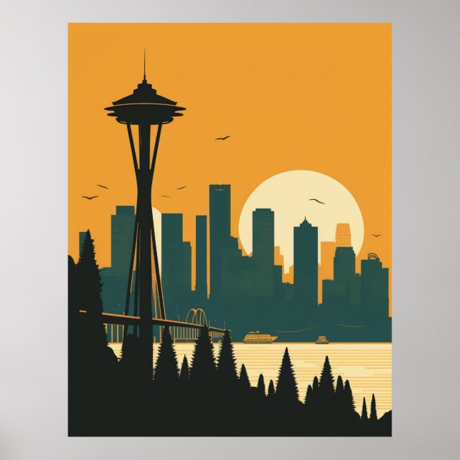 AFFICHE SEATTLE N° 1 (Devant)
