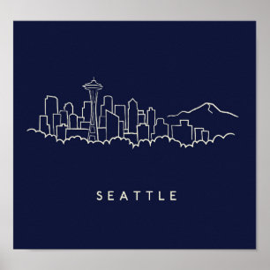Affiche Seattle Skyline