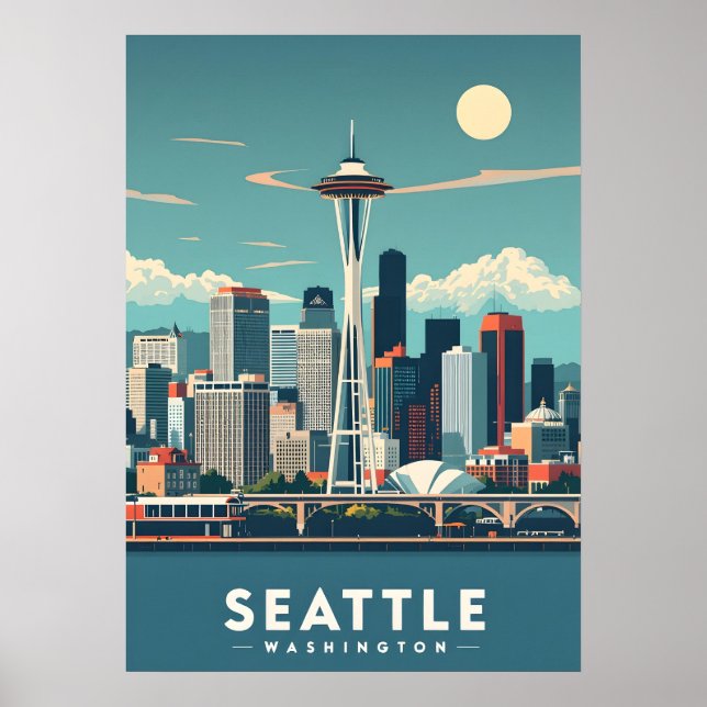 Affiche Seattle Washington (Devant)