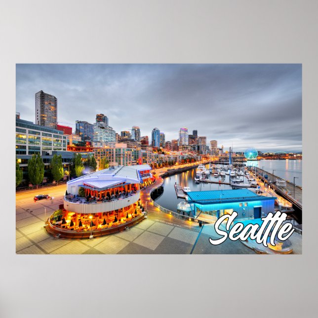 Affiche Seattle, Washington, États-Unis (Devant)
