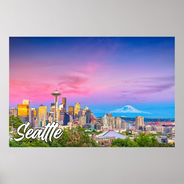Affiche Seattle, Washington, États-Unis (Devant)