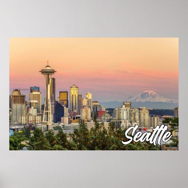 Affiche Seattle, Washington, États-Unis (Devant)