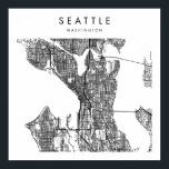 Affiche Seattle Washington Minimal Modern Street Map<br><div class="desc">Seattle Washington Minimal Modern Street Map</div>