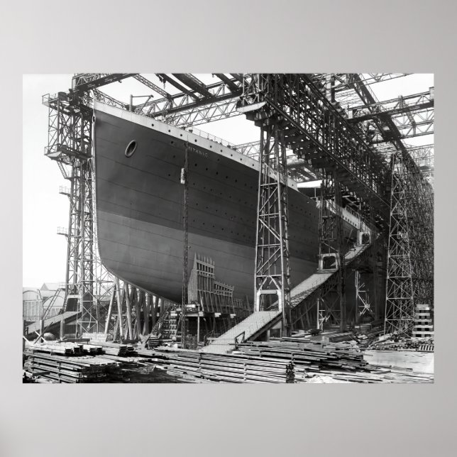 AFFICHE SÉCHÉ DOCK BELFAST - TITANIC 1911 (Devant)