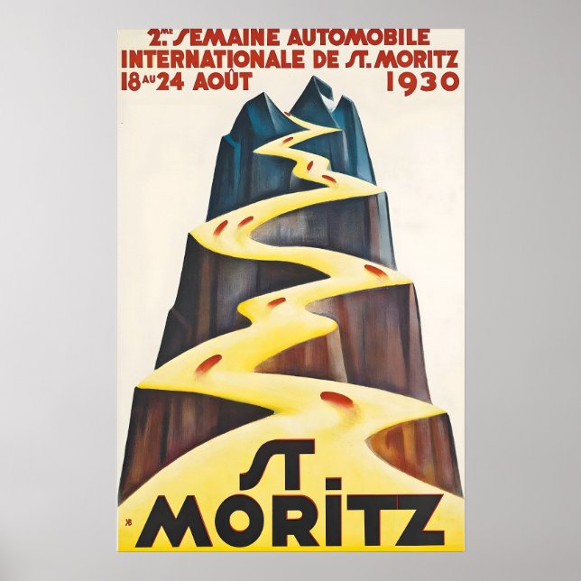 Affiche Second International Automobile Show 1930 St (Devant)
