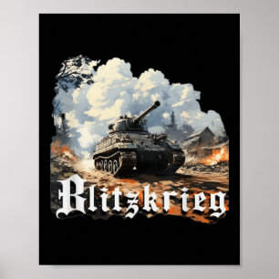 Affiche Seconde Guerre mondiale Blitzkrieg