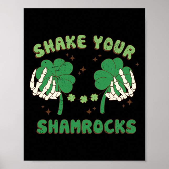 Affiche Secouez Vos Shamrocks Drôle St. Patricks Fête de l (Devant)