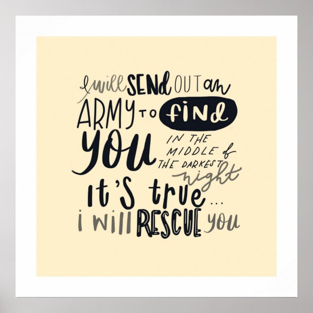 Affiche Secourir les paroles de la chanson : Bordure blanc (Devant)