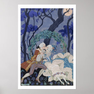 Affiche Secret Kiss, illustration pour 'Fetes Galantes' pa