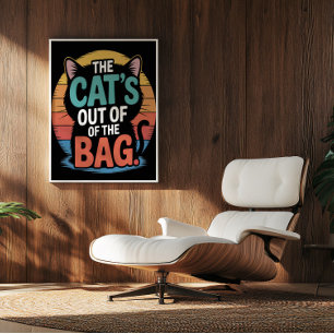 Affiche Secret Silhouette Feline Sunset