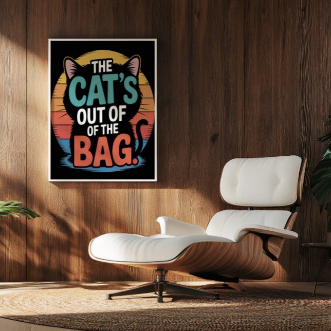 Affiche Secret Silhouette Feline Sunset (Créateur téléchargé)