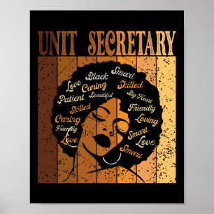 Affiche Secrétaire de l'unité Femmes afro-africaines Mois