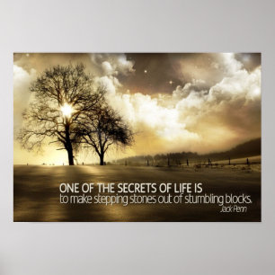 Affiche Secrets d'affiche de motivation de la vie