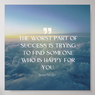 Affiche Secrets de succès - Citation de Bette Midler