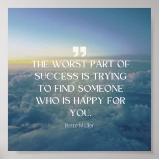 Affiche Secrets de succès - Citation de Bette Midler