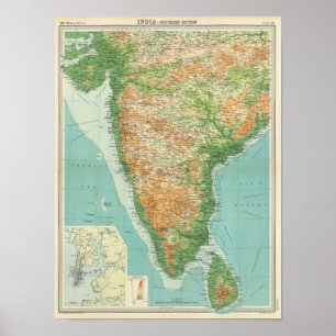Affiche Section du sud de l'Inde
