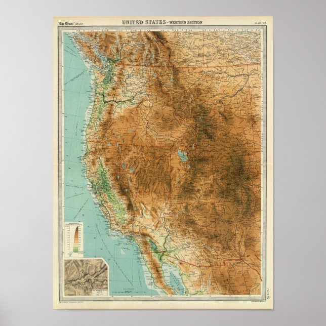 Affiche Section ouest des États-Unis (Devant)