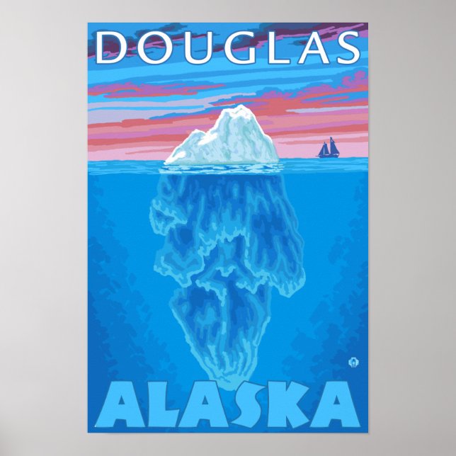 Affiche Section transversale Iceberg - Douglas (Alaska) (Devant)