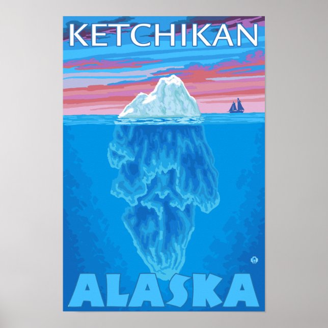 Affiche Section transversale Iceberg - Ketchikan, Alaska (Devant)