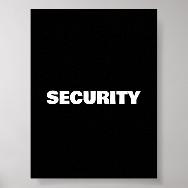 Affiche Sécurité (Devant)