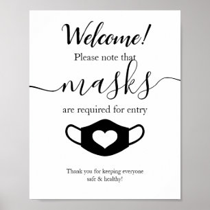 Affiche Sécurité d'entreprise moderne Portez votre masque 