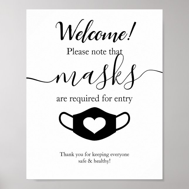 Affiche Sécurité d'entreprise moderne Portez votre masque  (Devant)