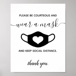 Affiche Sécurité des entreprises Portez un masque facial S