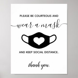 Affiche Sécurité des entreprises Portez un masque facial S