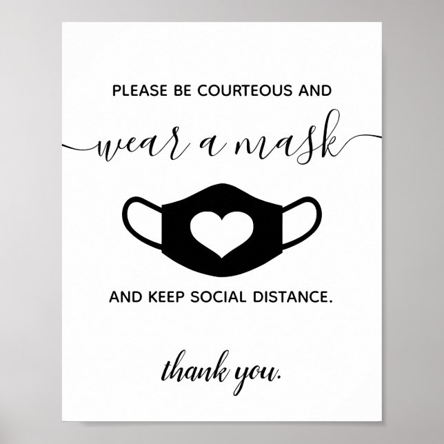 Affiche Sécurité des entreprises Portez un masque facial S (Devant)